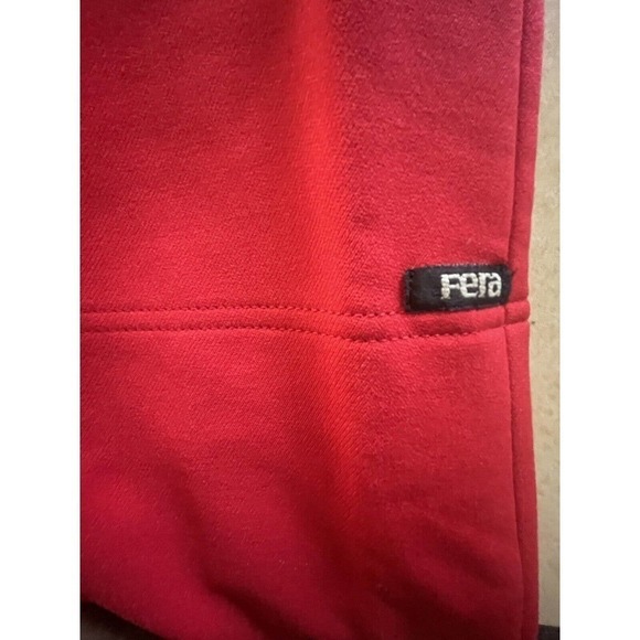 Fera Mens Ski Pants 28R Red Nylon Zip Pockets Lined Boot Leg Snowboard Zipper - Picture 9 of 9